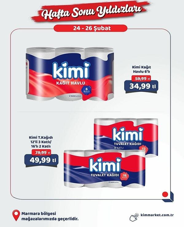 Kim Market 24 - 26 Şubat Hafta Sonu İndirimi: Kağıt Havlu ve Tuvalet Kağıdı