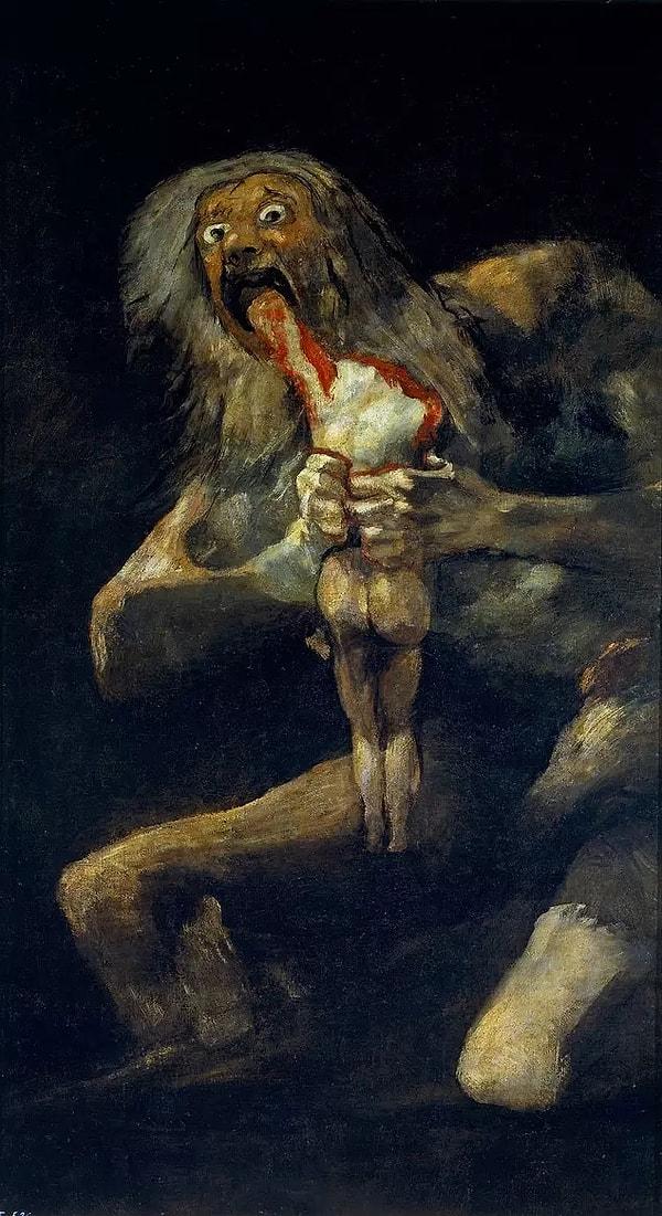2. Francisco Goya, "Saturn Devouring His Son" (1819-1823)
