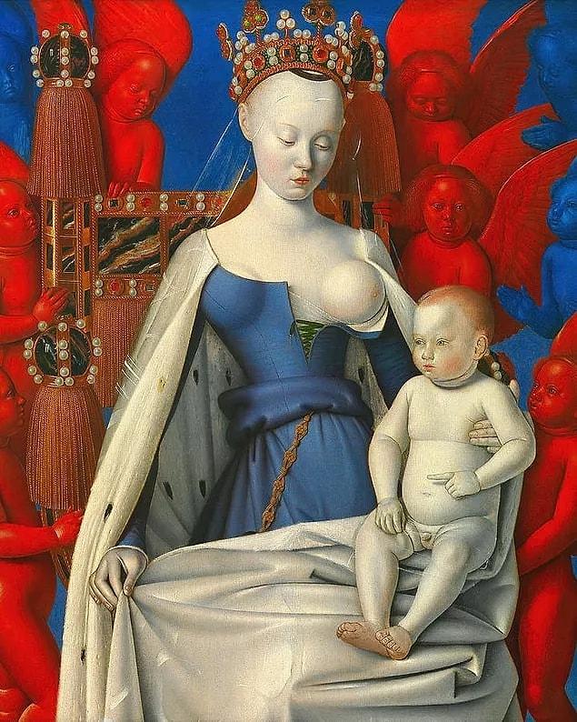 8. Jean Fouquet, "Madonna surrounded by Seraphim and Cherubim" (1452)
