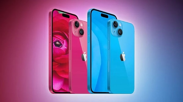 iPhone15 ise koyu pembe ve açık mavi renkleri ile göz kamaştıracak!