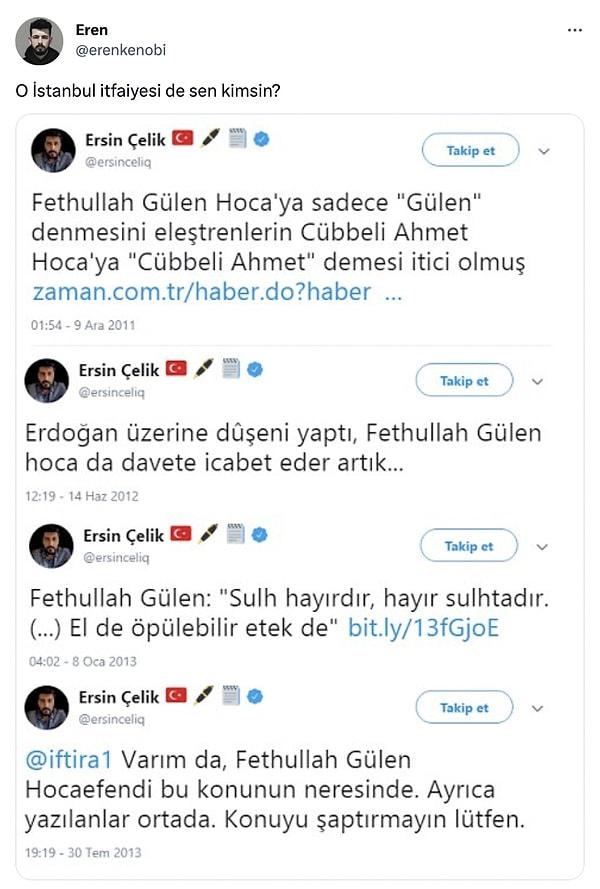 Kendisine geçmişi hatırlatıldı ışık hızıyla. FETÖ Elebaşı Fethullah Gülen'le ilgili geçmişteki tweetleri tek tek ortaya döküldü...