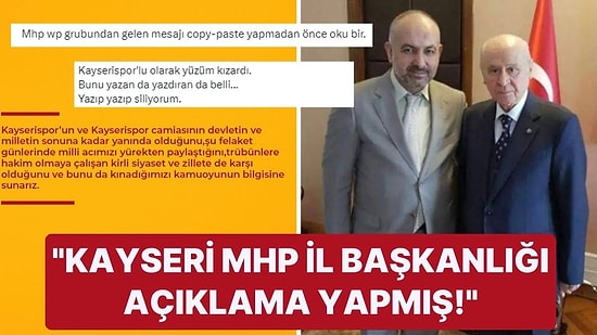 Kayserispor'un Devlet Bahçeli'yi Destekleyen Açıklaması Tepkilere Neden Oldu