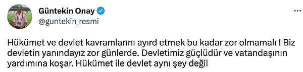 Sunucu ve spor yazarı Güntekin Onay'dan da benzer bir çıkış geldi.