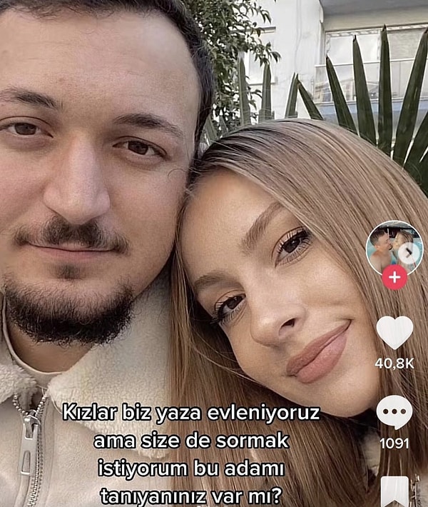 Sude adlı başka bir TikTok kullanıcısı da 'Kızlar yazın evleniyoruz aranızda bu adamı tanıyanınız var mı?' sözleriyle benzer bir paylaşım yaptı.