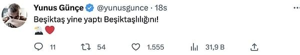 Koyu bir Beşiktaş taraftarı olduğu bilinen ünlü oyuncunun Twitter paylaşımları gündeme damga vurdu.