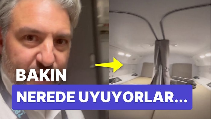 Uzun Mesafeli Uçuşlarda Uçaktaki Kabin Ekibinin Dinlenme Alanını Gösteren Pilotun Viral Olan Görüntüleri