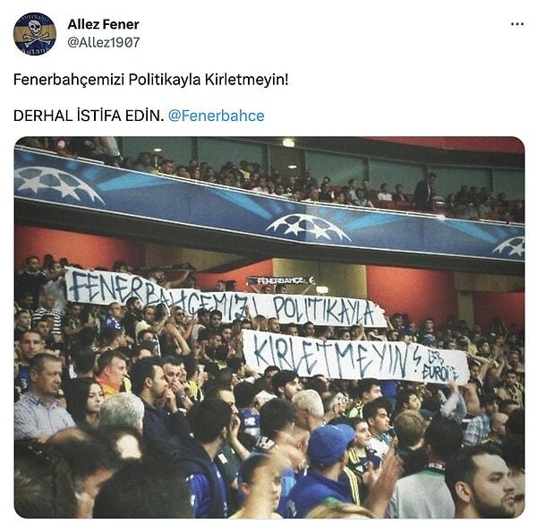 Sosyal medyada ise Fenerbahçe'nin yaptığı alıntıya ve Ali Koç'a tepkiler vardı👇