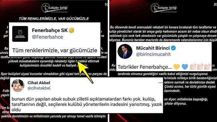 Kulüpler Birliği'nin Yaptığı Açıklamayı Fenerbahçe'nin Alıntılaması Sosyal Medyada Çok Konuşuldu