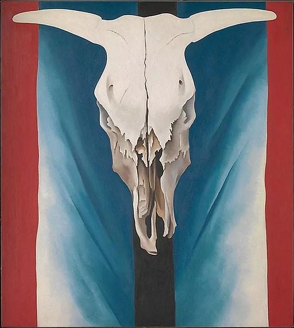 14. 'Cow's Skull: Red, White, and Blue— - Georgia O'Keeffe