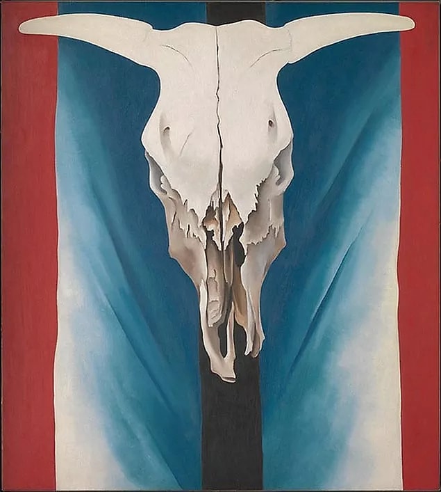 14. 'Cow's Skull: Red, White, and Blue— - Georgia O'Keeffe