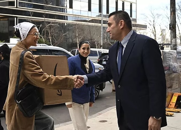 During her visit to Turkevi, Bella Hadid not only delivered the aid packages but also conveyed her "get well soon" messages to Turkey's Consul General in New York, Reyhan Özgür.