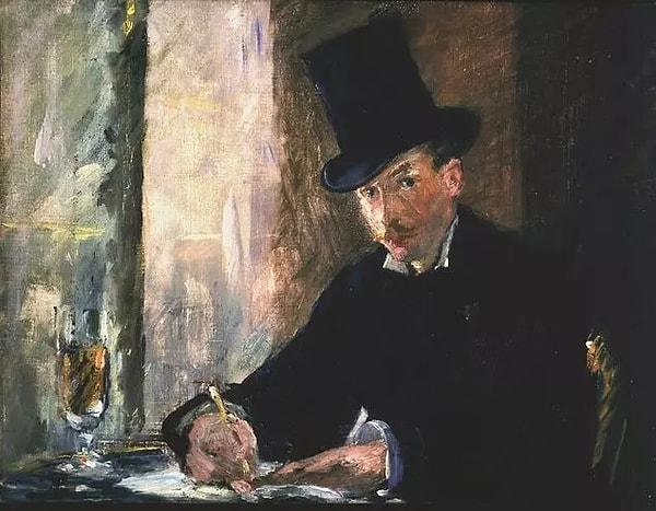 The painting "Chez Tortoni" by Edouard Manet, one of the most famous painters of France, dated 1875,