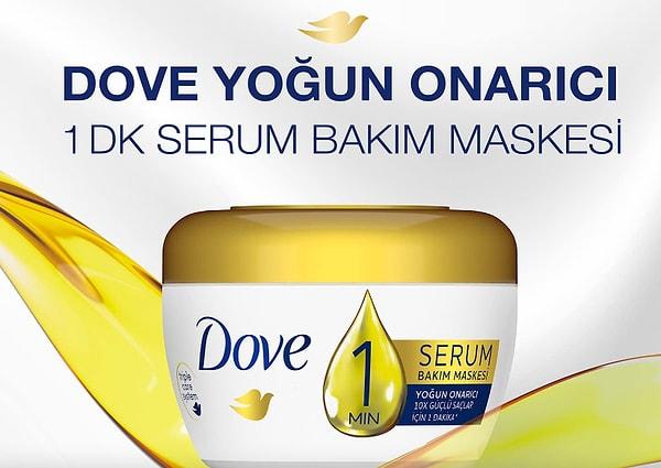 1 dakikada yıpranmaya karşı onarım ve koruma sağlayan Dove 1 Minute Serum Saç Bakım Maskesi Yoğun Onarıcı sepete atılması gereken indirimli ürünlerden biri.