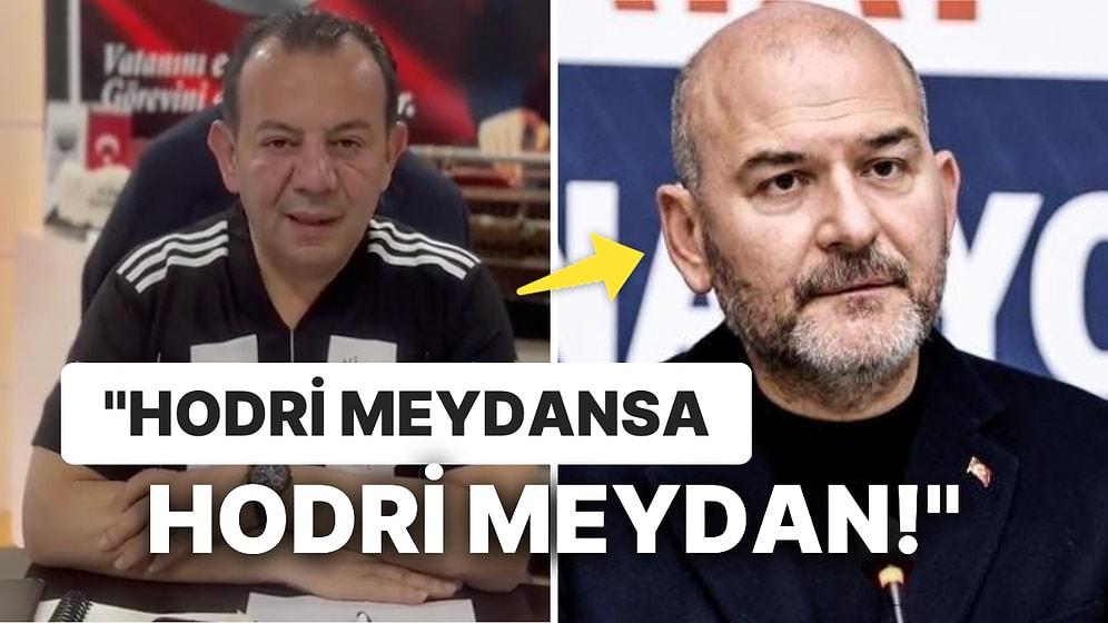 Beşiktaş Forması Giyen Tanju Özcan, Tribünleri Tehdit Eden Süleyman Soylu'ya Rest Çekti!