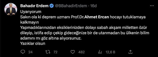 İYİ Parti Genel Başkan Yardımcısı Prof. Dr. Bahadır Erdem, gözaltının tutuklanmaya dönmemesi gerektiğini söyledi.