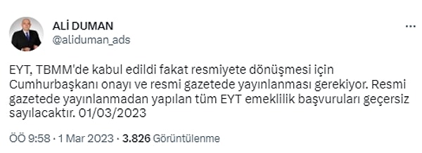 SGK müşaviri  Ali Duman, uyarıda bulunmayı ihmal etmiyor.