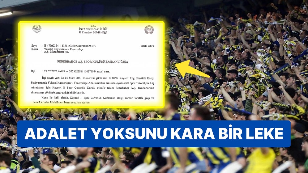 Kanarya Tepkisiz Kalmadı: Fenerbahçe, Deplasman Yasağı Aldıran Kayserispor'u Mahkemeye Verdi!