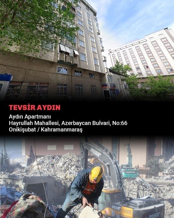 Türkiye Raporu, yukarıda adı geçen müteahhit ve inşaat şirketlerinin yaptığı binaların deprem öncesi ve sonrası görüntülerini de paylaştı: