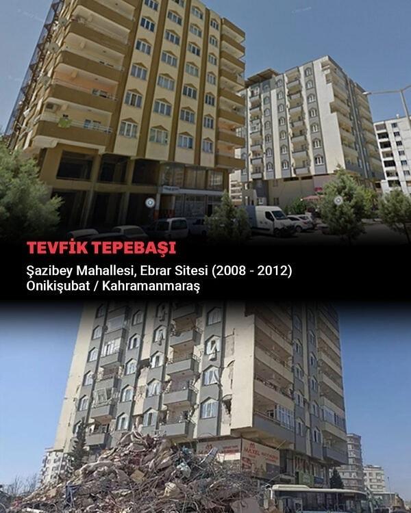 TEVFİK TEPEBAŞI Şazibey Mahallesi, Ebrar Sitesi (2008 - 2012) Onikişubat / Kahramanmaraş