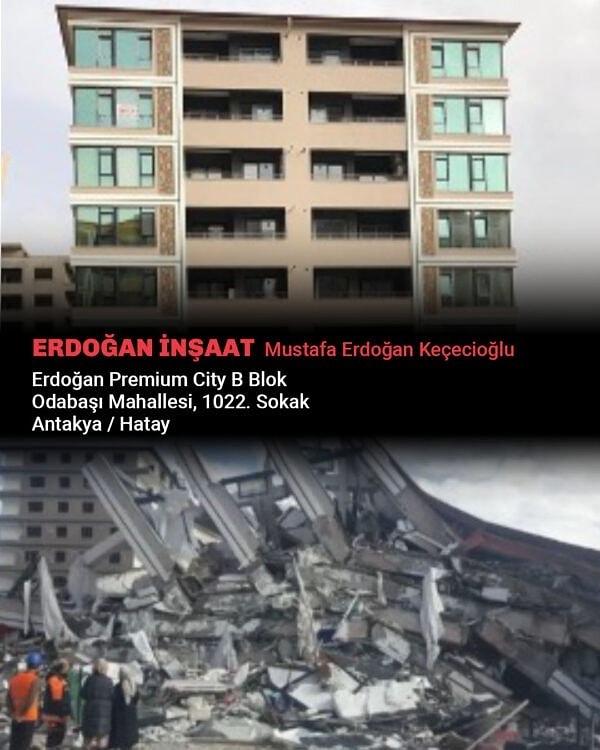 ERDOĞAN İNŞAAT Mustafa Erdoğan Keçecioğlu Erdoğan Premium City B Blok Odabaşı Mahallesi, 1022. Sokak Antakya / Hatay