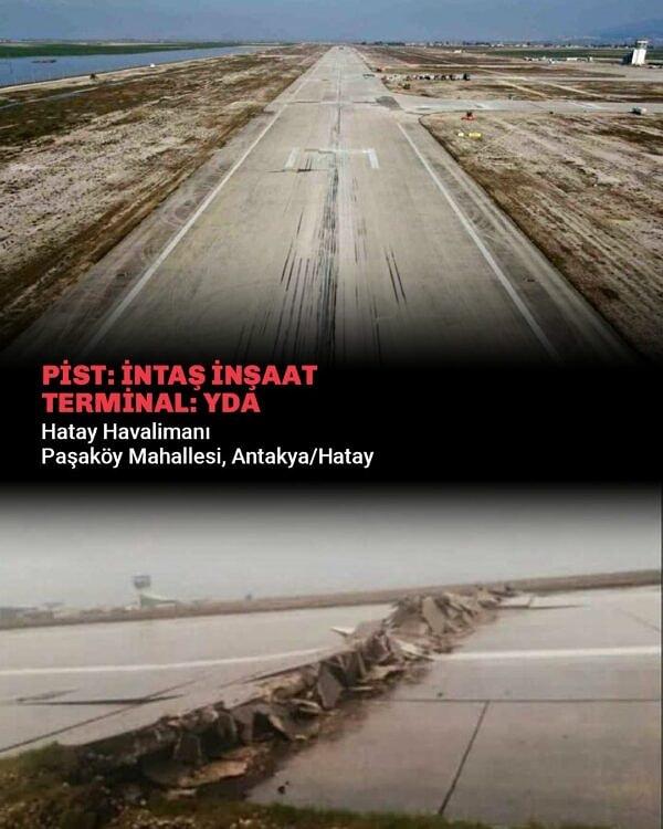 PİST: İNTAS, İNSAAT TERM İNAL: YDA Hatay Havalimanı Paşaköy Mahallesi, Antakya/Hatay