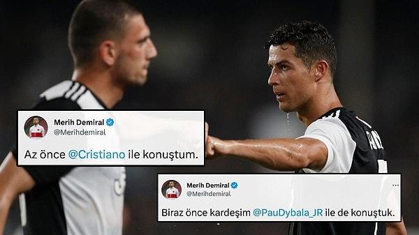 Merih Demiral, Cristiano Ronaldo imzalı formayı açık artırmada satarak gelirini Ahbap'a aktarmıştı. Ronaldo bireysel olarak destek ya da yardım mesajı paylaşmamıştı.