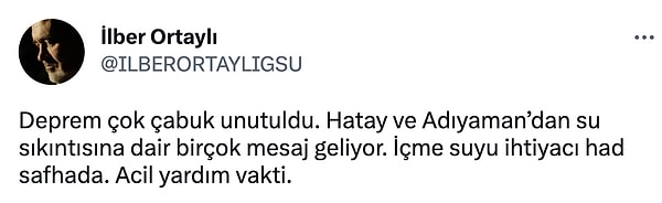 Çok çabuk unuttuk...