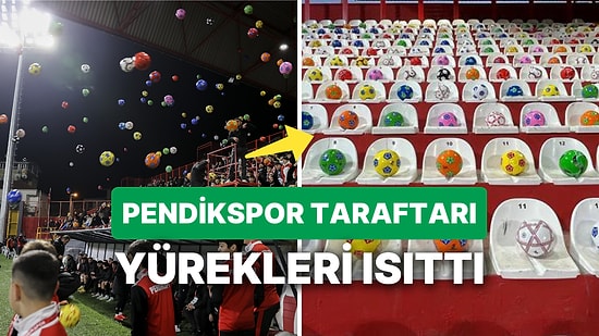 Pendikspor Taraftarı Altınordu Maçı Öncesi Depremzede Çocuklar İçin Sahaya Yüzlerce Top Attı