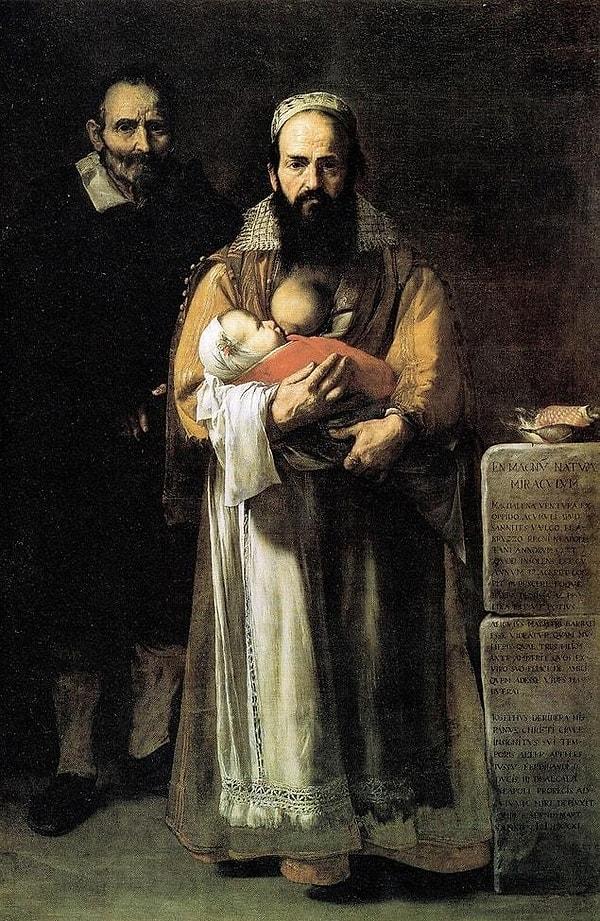 12. Jusepe de Ribera, "Magdalena Ventura with Her Husband and Son" (1631)
