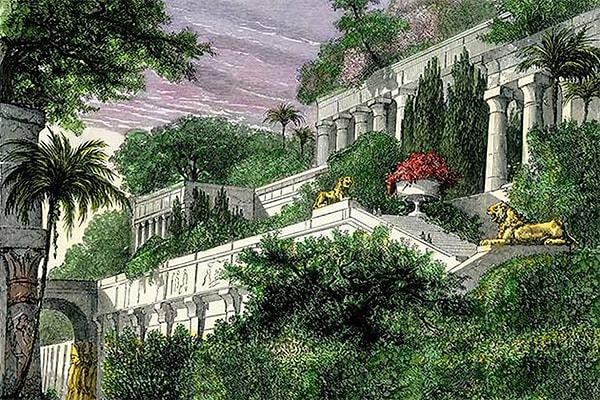 2. Babil’in Asma Bahçeleri (M.Ö. 605 – Irak, Mezopotamya)