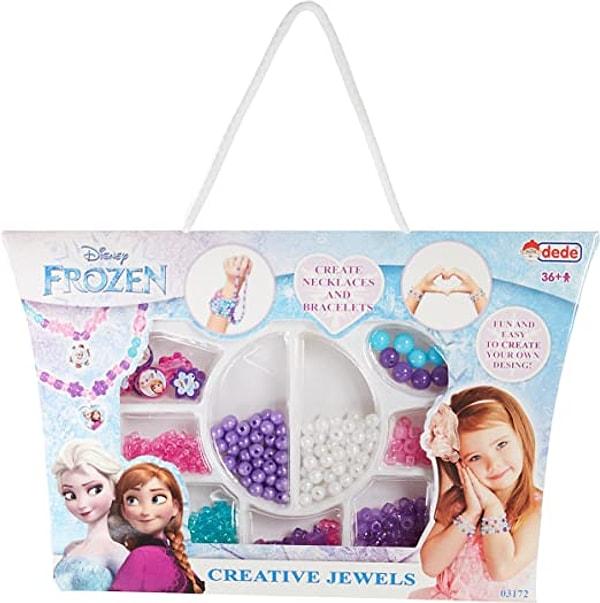 2. Süslü kızlar için kendi tasarımlarını yapabilecekleri Frozen takı seti.