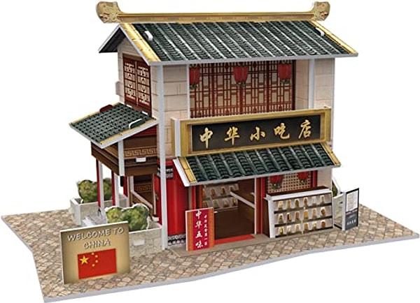 18. Makas ya da yapıştırıcıya ihtiyaç duymadan yapabileceğiniz üç boyutlu bir Çin restoranı.