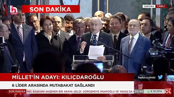 Kılıçdaroğlu, Millet İttifakı'nın genel başkanlarının Cumhurbaşkanı yardımcı olarak görev yapacağını açıkladı.