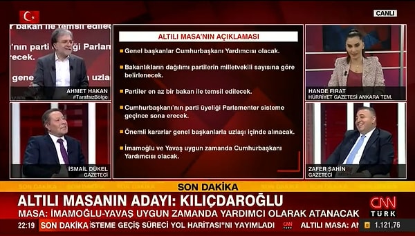 CNN Türk'te 'Tarafsız Bölge'yi sunan Ahmet Hakan da o kararın konuşulduğu programda  Ahmet Hakan: "CHP medyası diye bir medya oluştu, ayıp bir şey ya" dedi.