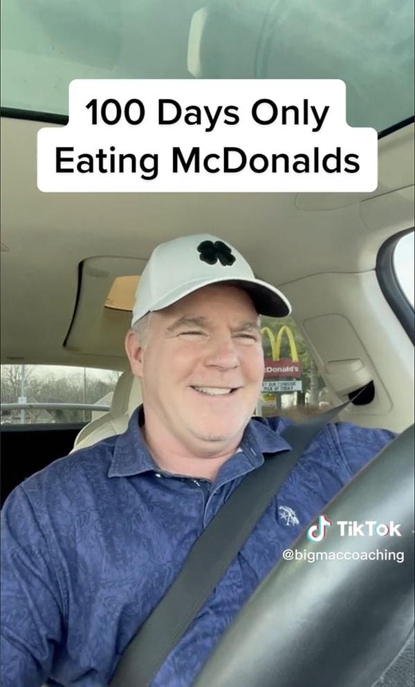 56 yaşındaki Nashville'li Kevin Maginnis, fazla kilolarından kurtulmak için arka arkaya 100 gün boyunca McDonald's yiyerek hepimizin ağızlarını açık bırakacak bir diyete başladı!