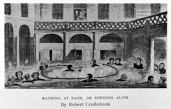 19. Çoğu insanın evde küveti olmadığı için banyolar genellikle ortaktı, herkes ortak bir havuzda yıkanırdı.