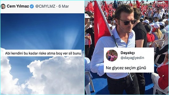 Cem Yılmaz'ın Aşırı Riskli(!) Siyasi Paylaşımından Seçim Günü Kombinlerine Son 24 Saatin Viral Tweetleri