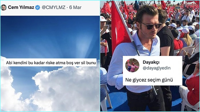 Cem Yılmaz'ın Aşırı Riskli(!) Siyasi Paylaşımından Seçim Günü Kombinlerine Son 24 Saatin Viral Tweetleri