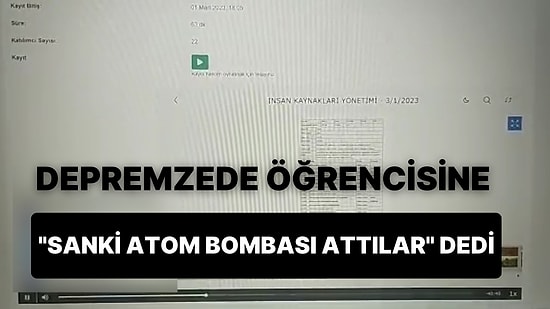 Düzce Üniversitesi'nde Öğretim Görevlisi, Depremzede Öğrenciye 'Bırak Yahu, Sanki Atom Bombası Attılar' Dedi