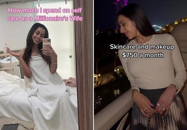 23 yaşındaki Linda Andrade isimli kadın, bir milyonerle evli. Dubai'de yaşamanın nasıl bir şey olduğuna dair videolar çeken kadın, son videosunda aylık harcamalarından bahsetti.