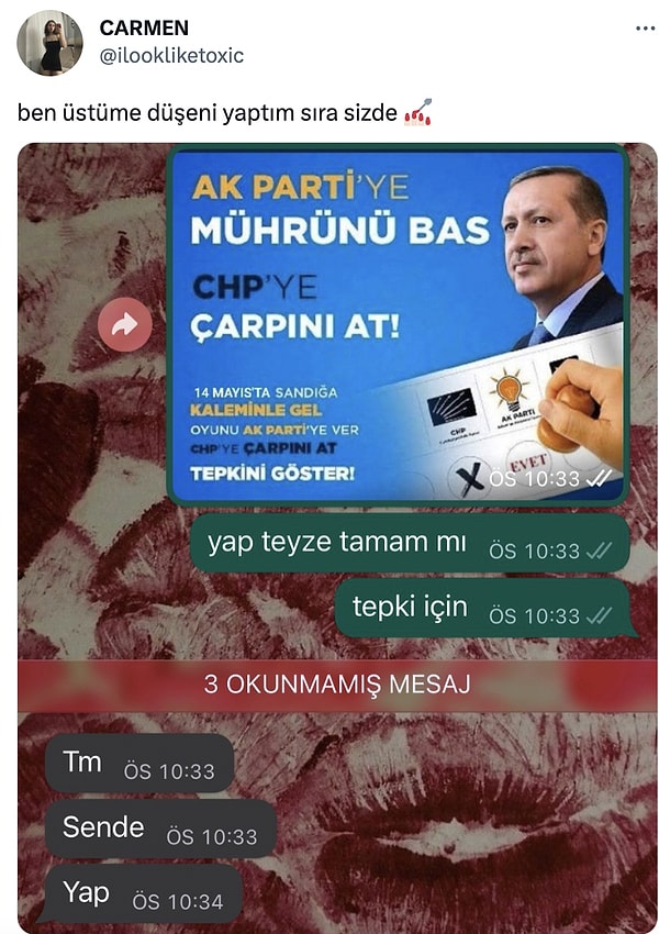 Bu ailelere de yansıyor ve evin büyükleri hükümeti desteklerken gençleri de muhalefete yakınlık hissediyor. Bu durum için de bir trolleme çalışması yapıldı.