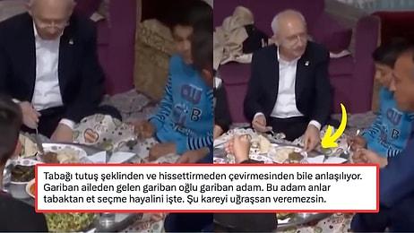 Kemal Kılıçdaroğlu'nun Yemeğin Etli Kısmını Yanındaki Çocuğa Çevirdiği Anlar Gündem Oldu!