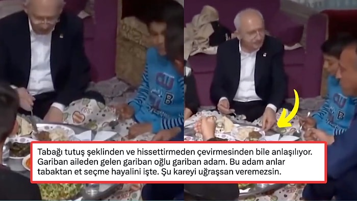 Kemal Kılıçdaroğlu'nun Yemeğin Etli Kısmını Yanındaki Çocuğa Çevirdiği Anlar Gündem Oldu!