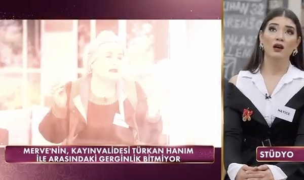 Türkan Hanım, "Onu ben doğurdum" diyerek isyan etti. Merve ise kayınvalidesine "İyi ki onu senden erkenden almışım" diyerek cevap verdi.