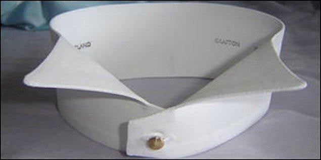 1. Starched high collar