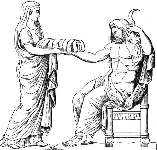 Yunan mitolojisine göre Hestia, Kronos ve Rhea'nın çocuklarındandır.