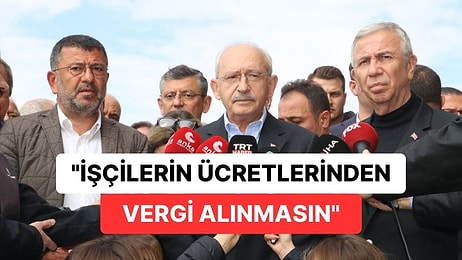 Kılıçdaroğlu Deprem Bölgesinden Çağrıda Bulundu: "İşçilerin Ücretlerinden Vergi Alınmasın"