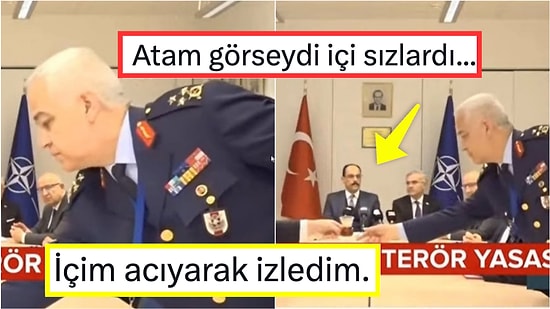 NATO'da TSK'yı Temsil Eden Korgeneral Göksel Kahya'nın Boş Çay Bardaklarını Toplaması Gündem Oldu!