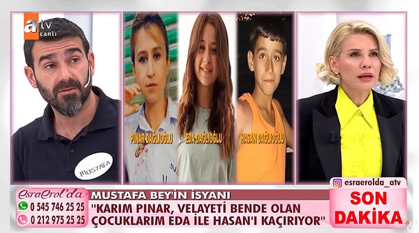 Eski eşi Pınar için "Bu kişinin hayatı yalan, buna ben anne diyemem" diyen Mustafa Dağlıoğlu, işi gereği il dışına çıktığı zamanlarda eşinin eve erkek aldığını küçük kızı Eda'nın attığı ses kaydıyla öğrendiğini paylaştı.