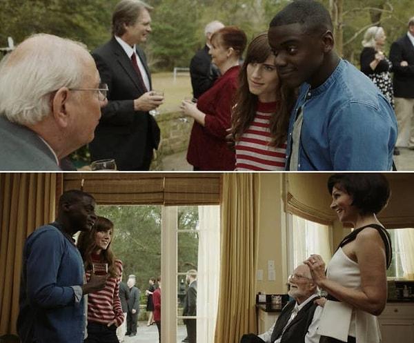 1. Get Out (2017) filmindeki karakterler siyah ya da beyaz giyiyor. Bu ayrıntı ırkçılık vurgusunu yaparken kırmızı renk giyen karakterler de gizli tarikatlar ya da topluluklarla ilişkilendiriliyor.